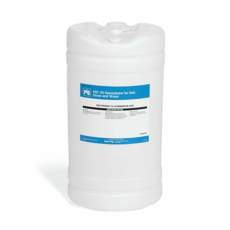 PIG Oil Remediator for Soil, Grass and Water, Remediator, 15 gal. Drum CLN952